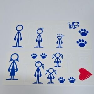 PSU Family Stick Figure Decals For Vehicle